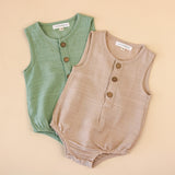 Mateo Linen Beige Romper