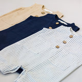 James Linen Navy Jumpsuit