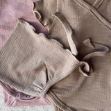 Ribbed Brown Bodysuit