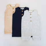 James Linen Navy Jumpsuit