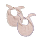 Lavender-Beige Crochet Bib Bundle