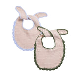 Light Blue-Green Crochet Bib Bundle