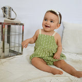 Green Embroidered Circles Set