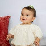 Lia Natural  Embroidered romper