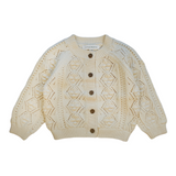 Cable Knit Beige Cardigan