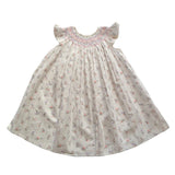 Adele White Smocked Dress
