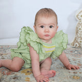 Ari Green Smocked Romper