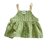 Green Embroidered Circles Set