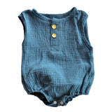 Lucio Muslin Sky Blue Romper