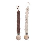 Brown-Beige Crochet Paci Holders