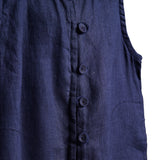 Oliver Linen Dark Blue Jumpsuit