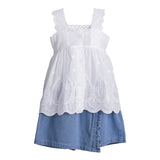 Jade Blouse & Denim Skirt Set