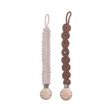 Pink-Brown Crochet Paci Holders