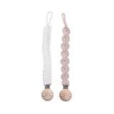 White-Pink Crochet Paci Holders